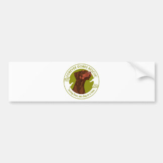 dobe-red-uncropped-ear-logo-8-29-11 bumper sticker