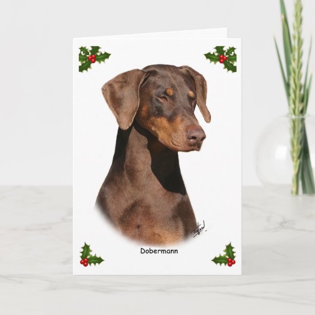 Doberman 9Y381D-162 Holiday Card (Front)