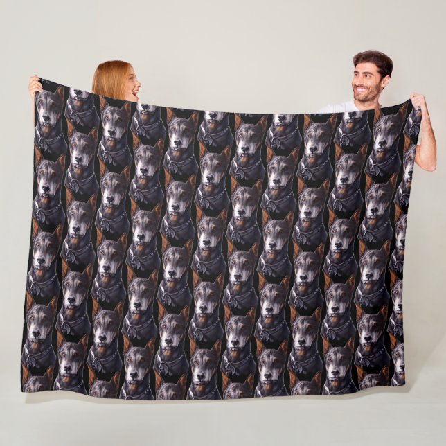 Doberman Blanket Custom Doberman Dog Art Blanket (In Situ)