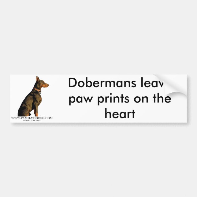 doberman bumper sticker (Front)
