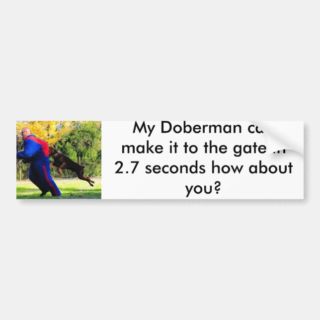 doberman bumper sticker (Front)