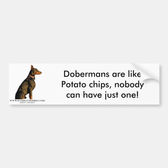 doberman bumper sticker (Front)
