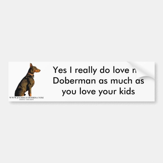 doberman bumper sticker (Front)