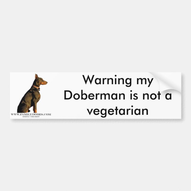 doberman bumper sticker (Front)