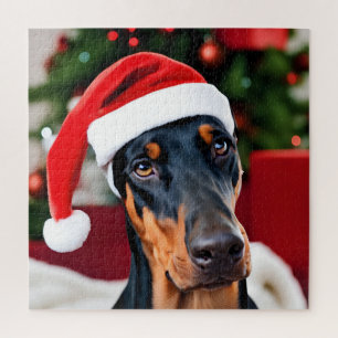 Doberman Christmas Jigsaw Puzzle