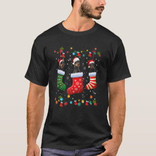 Doberman Christmas Socks  Xmas Pajama Dog T-Shirt