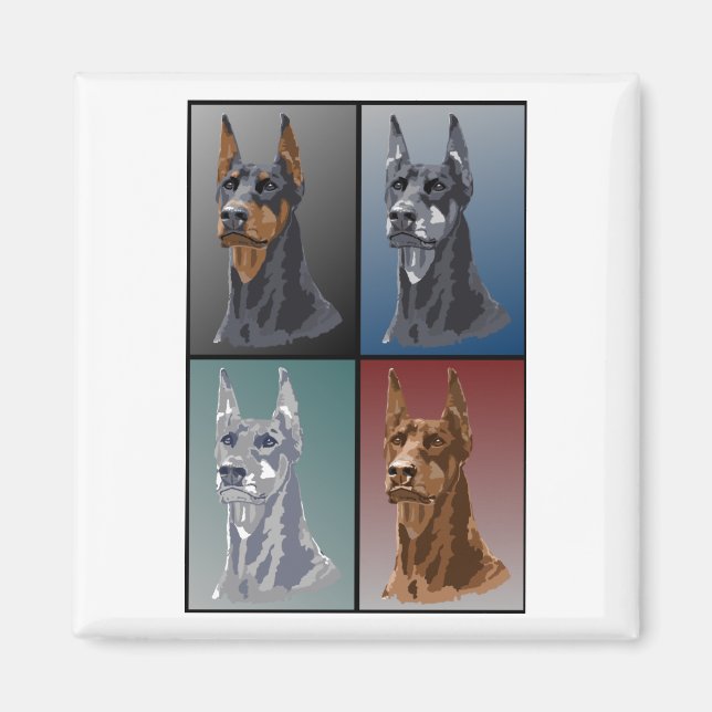 Doberman Colours Magnet (Front)