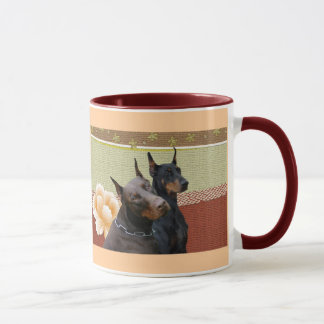 Doberman Couple Mug