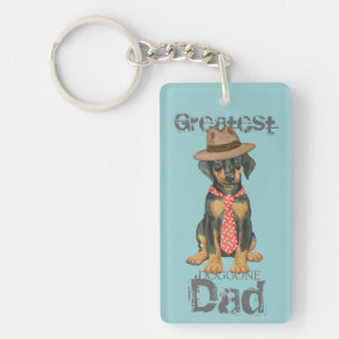 Doberman Dad Keychain