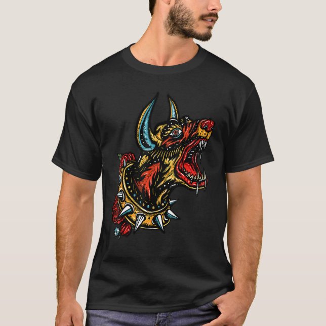 Doberman  designer retro streetwear high end fashi T-Shirt (Front)