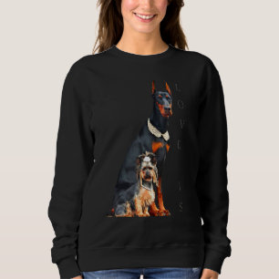 Doberman Doberman Pinscher Dog Mom Dad Love Pet P Sweatshirt