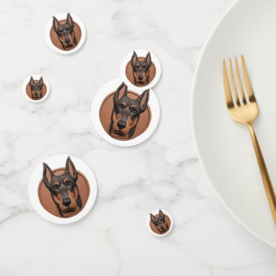 Doberman Dog 3D Inspired Confetti