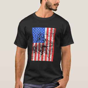 Doberman Dog American Flag Usa Dobie Pinscher Bree T-Shirt
