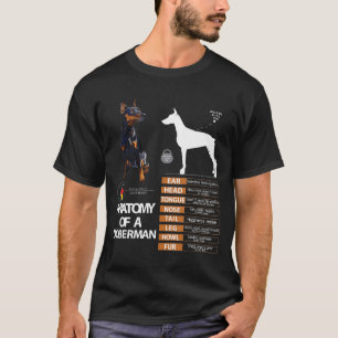 Doberman Dog Anatomy Mom Grandma Men Women Kids T-Shirt