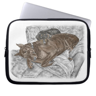 Doberman Dog and Puppy Laptop Sleeve