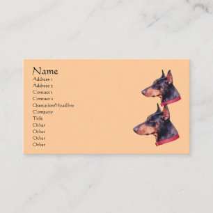 Doberman Dog Animal Nature Business Card