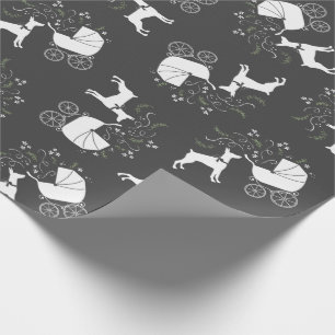 Doberman Dog Baby Shower Puppy Dobie Pinscher Wrapping Paper