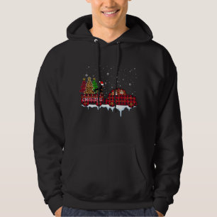 Doberman Dog Christmas Red Plaid Truck Santa Xmas Hoodie