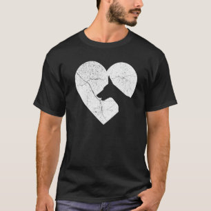 Doberman Dog Funny Heart Valentine's Day Dog Dad M T-Shirt