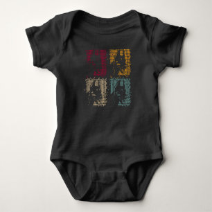Doberman Dog Head Pop Art Retro Vintage Baby Bodysuit