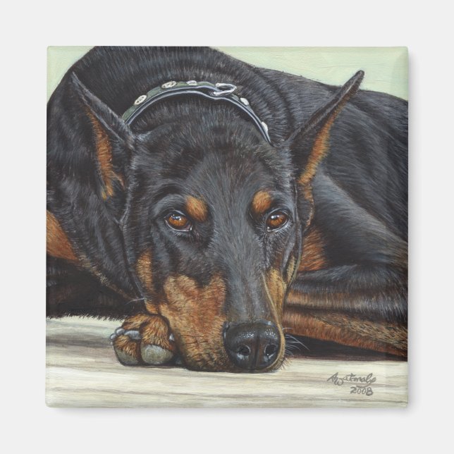 Doberman Dog magnet (Front)