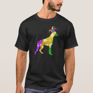Doberman Dog Mardi Gras Carnivals Funny Puppy Love T-Shirt