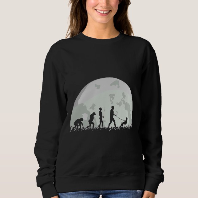 Doberman Dog Owner Full Moon Evolution Funny Sweatshirt (Front)