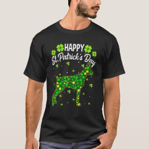 Doberman Dog Retro Shamrock Irish St Patric K Day T-Shirt