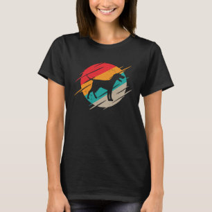 Doberman Dog Retro Vintage Sunset Distressed Silho T-Shirt