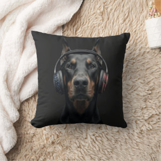 Doberman Dog Throw Pillow