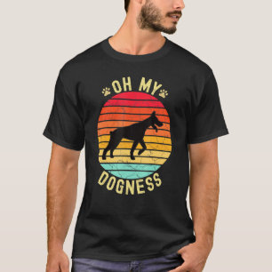Doberman Dog Trainer Dog Mommy And Daddy Retro T-Shirt