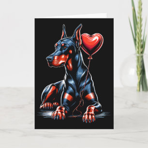 Doberman Dog Valentine's Day Dog Owner Valentine  Card