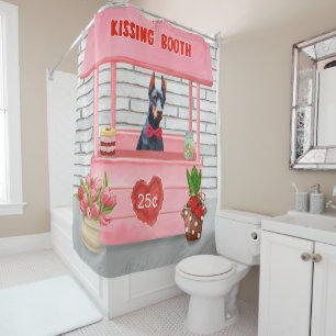 Doberman Dog Valentine's Day Kissing Booth