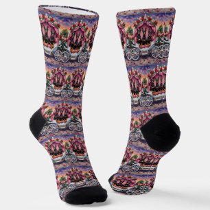 Doberman Dog Valentine's Day  Socks