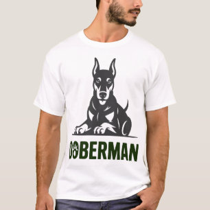 Doberman Dog Vector 2 Colors T-Shirt