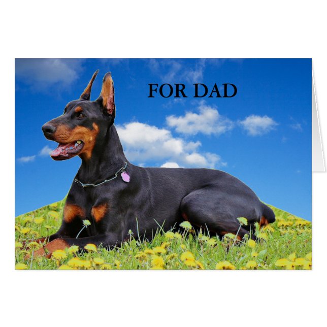 Doberman Father's Day (Front Horizontal)