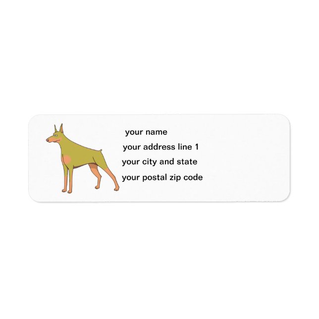 doberman fawn and rust cartoon (Front)