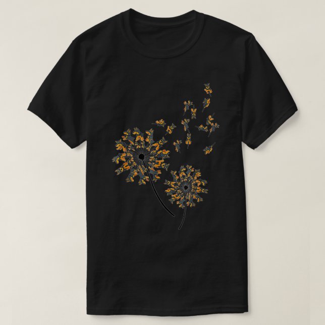 Doberman Flower Fly Dandelion Funny Dog Lover For  T-Shirt (Design Front)