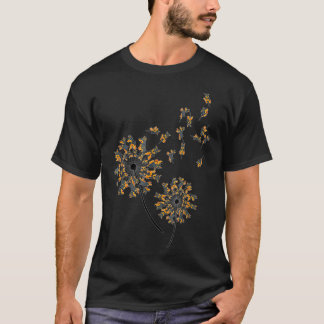 Doberman Flower Fly Dandelion Funny Dog Lover For  T-Shirt