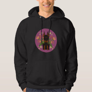 Doberman Flowers 1150 Hoodie