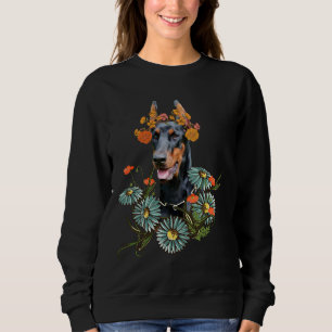 Doberman Flowers  1151 Sweatshirt