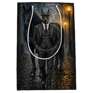 Doberman Gangster Blank Medium Gift Bag