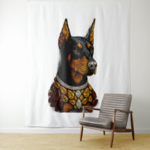 Doberman Gemstone Mosaic Luxury Art