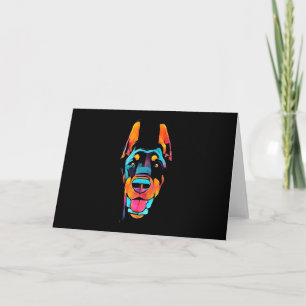 Doberman Gift Doberman Colourful Card