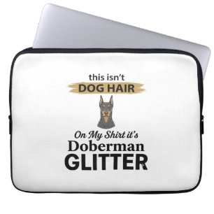 Doberman Glitter Funny Dog Lover Vintage Design_1 Laptop Sleeve