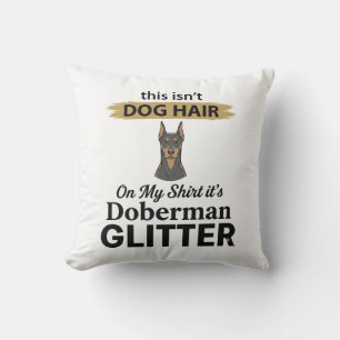 Doberman Glitter Funny Dog Lover Vintage Design_1 Throw Pillow