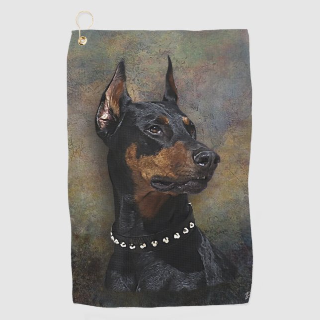 Doberman   golf towel (Front)
