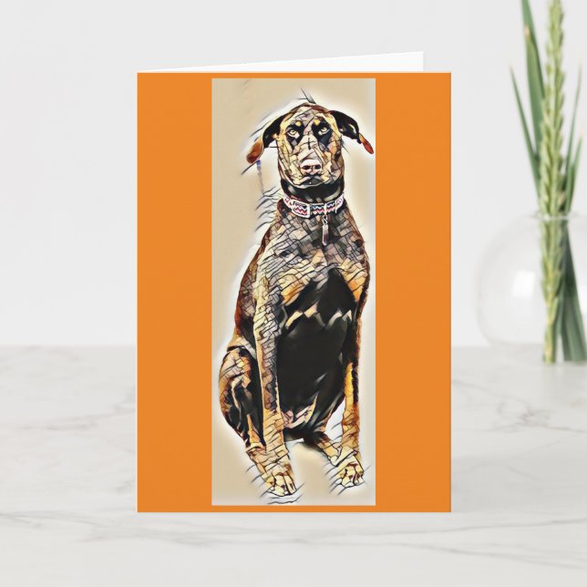 Doberman greeting card (Front)
