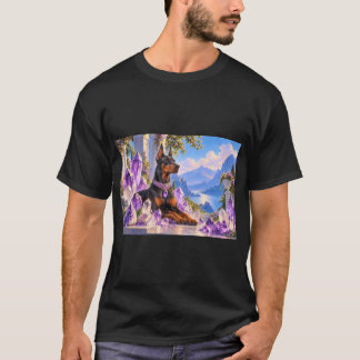 Doberman guard dog Amethyst crystal parrish T-Shirt