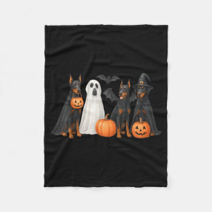 Doberman Halloween Costume Fun Doberman Halloween Fleece Blanket